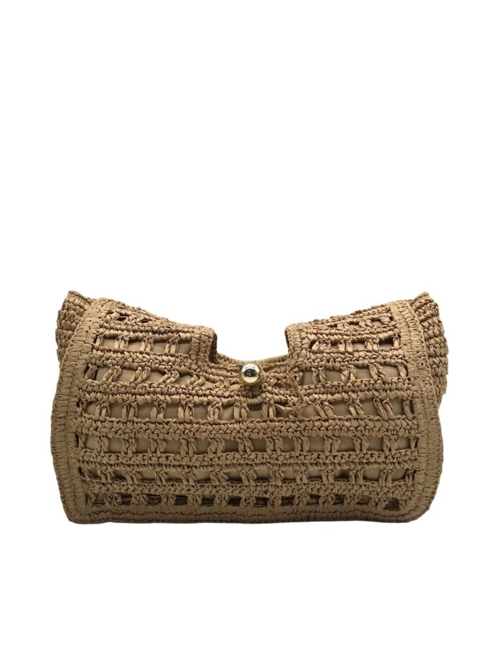 International Concepts Tan Square Raffia Tote Bag